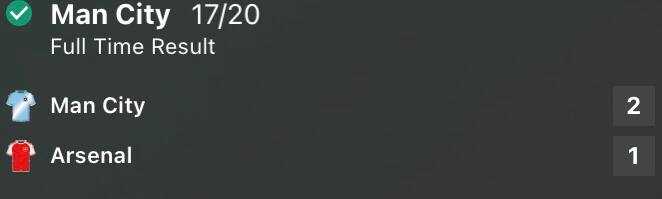 Manchester City to win at 17/20 Manchester City vs Arsenal Premier League