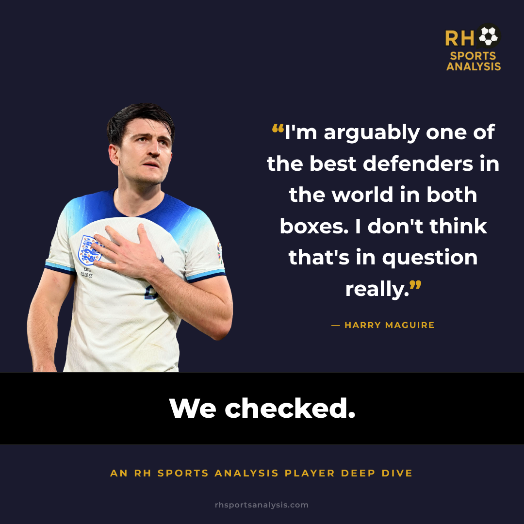Harry Maguire: I'm arguably one of the best defenders in the world in both boxes. I don't think that's in question really. We checked.